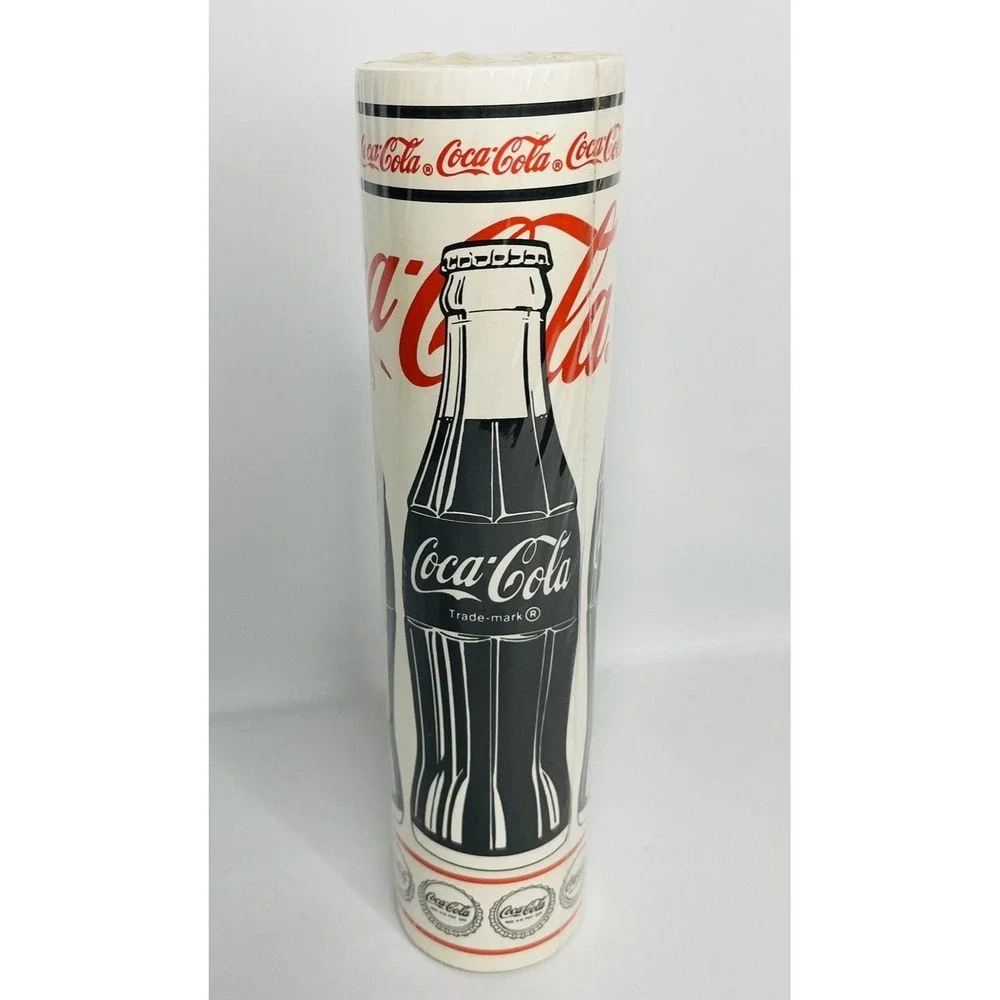 GENUINE Vintage Collectible Red Black Coca Cola Coke Bottles Wall paper‎ Border